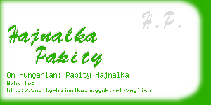 hajnalka papity business card